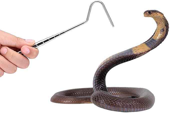 Snake Hook,16.5-68cm Snake Hook Extensible Snake Catcher Hook Adjustable Snake Tong for Catching, Controlling, or Moving Snakes