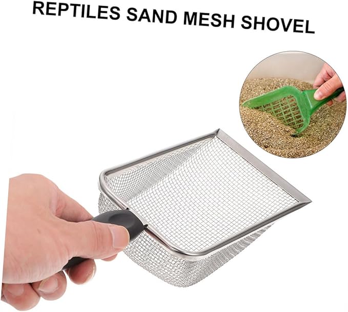 Toyvian 2pcs Bearded Dragon Scoop Litter Scooper Holder for Reptile Terrarium Heavy Duty Pooper Scooper