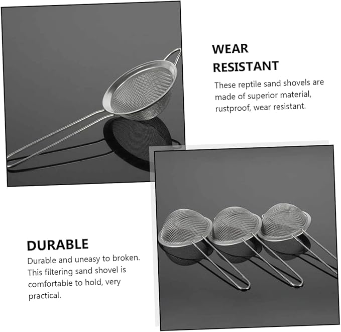 KESYOO 2pcs Practical Reptile Shovel Lizard Dung Sieve Shovel for Reptile Box Reusable Easy Clean
