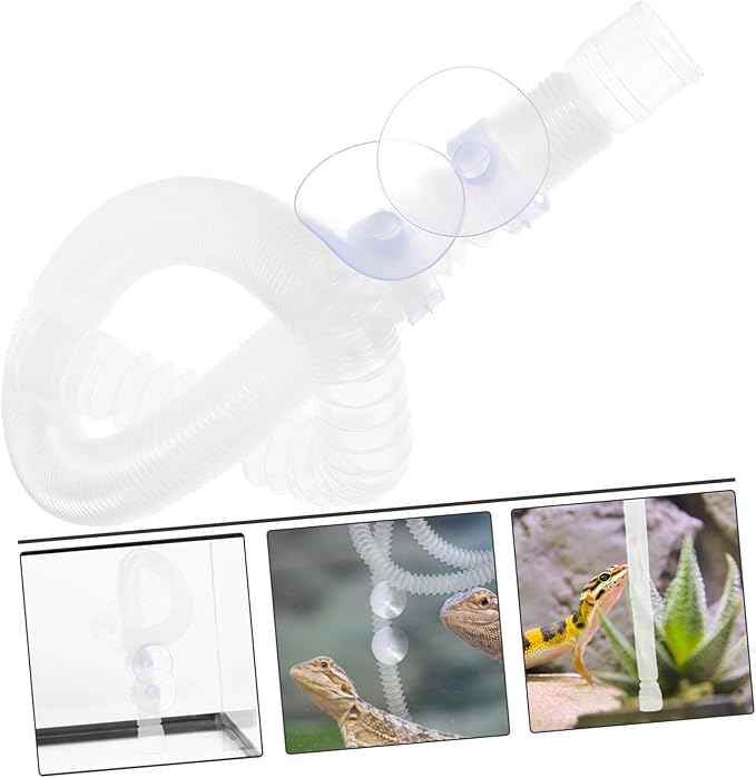 Abaodam 1Set Reptile Humidifier Extension Replacement Kit Flexible with Cups for Reptiles Amphibians Containers Easy to Install Compact Durable Design