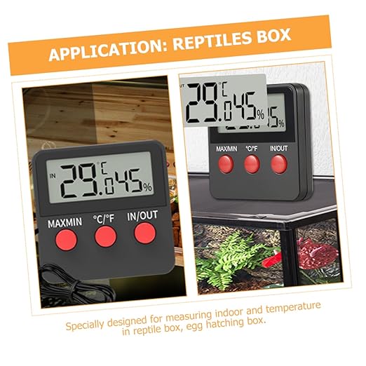 2sets Accurate Temperature Humidity Monitor Thermohygrometer for Turtle Tank Reptile Thermostat Digital Thermometer for Home Egg Incubator