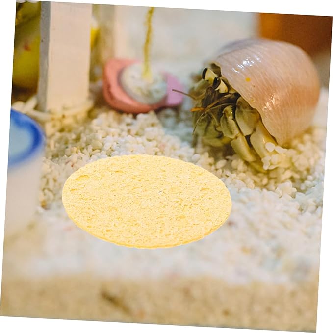 Mikikit 20pcs Crab Tank Accessories Humidity Keeping Sponges for Cleaning Water Dish