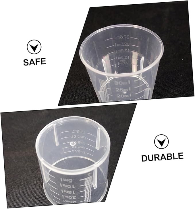 Happyyami 100pcs Creative Measuring Cups for Reptile Feeding Food Cups Scales for Accurate Portion Control Easy to Clean for Lizards and Other Pets