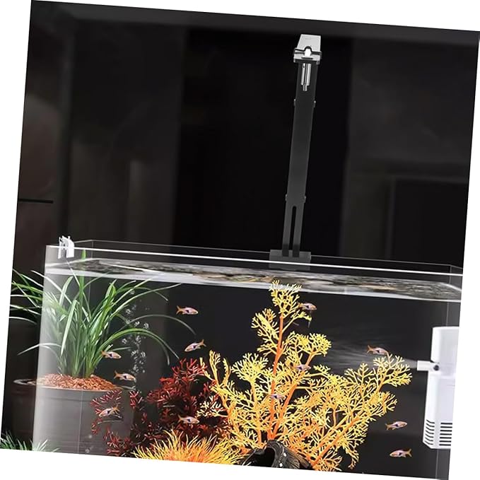 Mipcase 2pcs Aquarium Light Stand Fish Tank Light Holder Bracket Easy Install Riser Rack for Aquatic Plant Lamp Modern Design for Various Tank