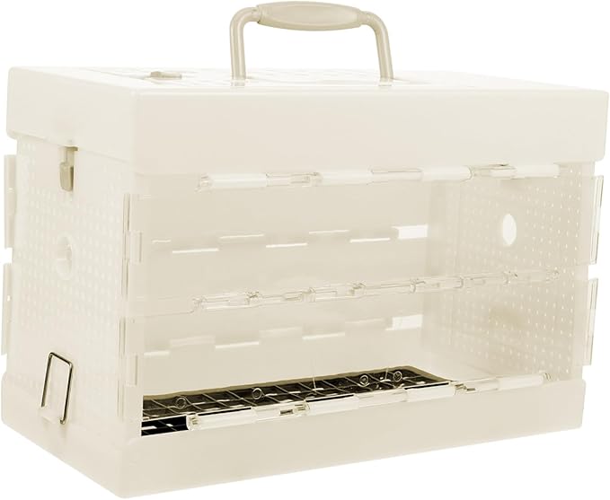 Happyyami Portable Bird Carrier Cage with Handle Small Pet Travel Cage for Parrots Parakeets and Other Small Birds for Outdoor Adventures and