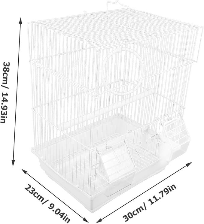 Totority Portable Metal Bird Carrier Cage for Pearl Jade Finch Painted Eyebrow Birds Spacious Secure Travel Cage with Airflow Iron and Construction