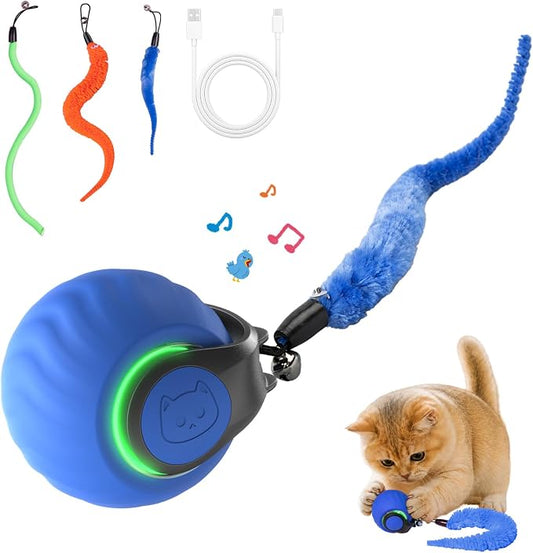 2026 Interactive Cat Toys with Bird Sounds & 3 Modes for Indoor Cats Play by Geamen