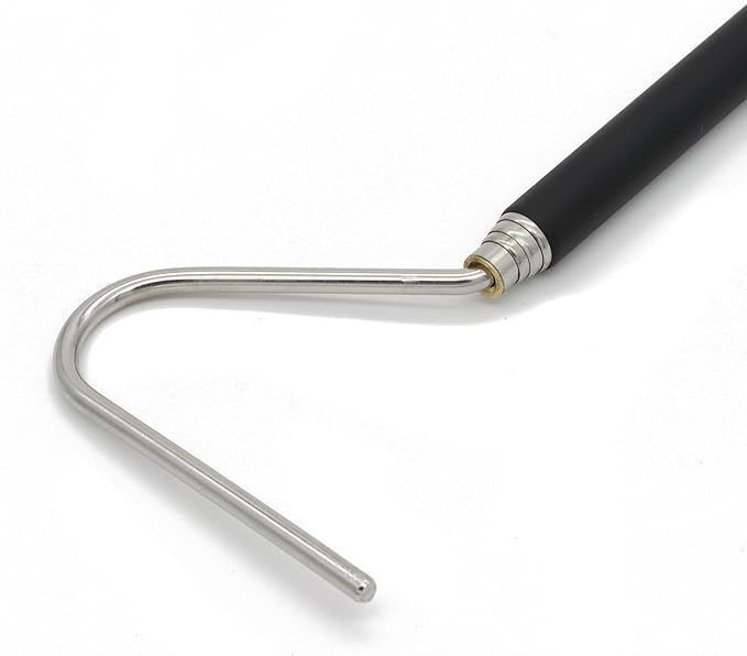 JIHAQUA Stainless Steel Extensible Snake Hook 26 inch, Retractable Reptile Hook, Pick-up Handling Tool