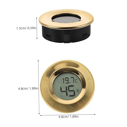 GANAZONO Mini Digital Hygrometer Thermometer for Indoor Outdoor Use Humidity for Reptile Enclosures Home Bar and Garden Stylish Design Versatile Temperature