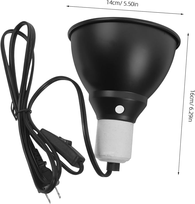BESPORTBLE Reptile Heat Lamp Fixture with Ceramic Heat Emitter for Bearded Dragons Turtles Snakes and Lizards for Terrarium and Basking Needs