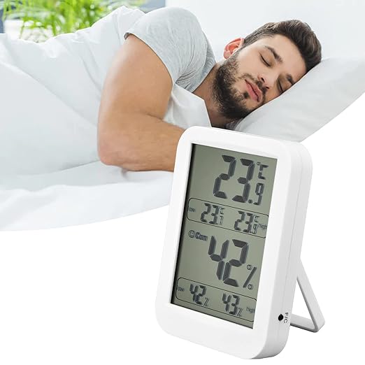 Semme Accurate Digital Hygrometer with Large LCD Display for Greenhouse Warehouse and Reptile Enclosures