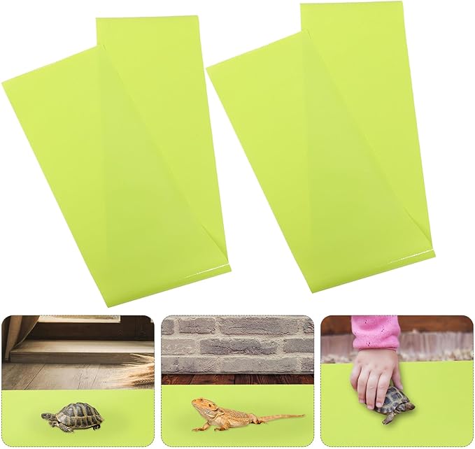 Beaupretty 2Pcs Reptile Floor Mat Non-Toxic Substrate Liner for Gecko Tank Carpet Easy-Cut Bedding for Terrarium Oil and Moisture Resistant Green