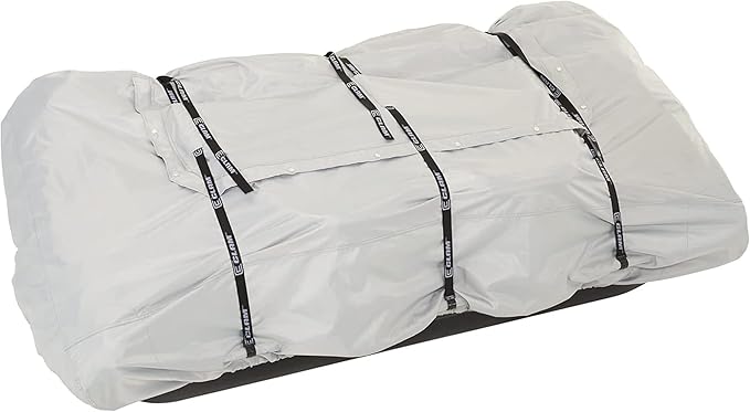 CLAM Ice Fishing Shelter Travel Cover – Heavy-Duty Polyester Cover for Voyager, Adventure, Tundra, Thermal XL, Large Nordic Sled – Weather-Resistant with Straps & Pockets – Blue