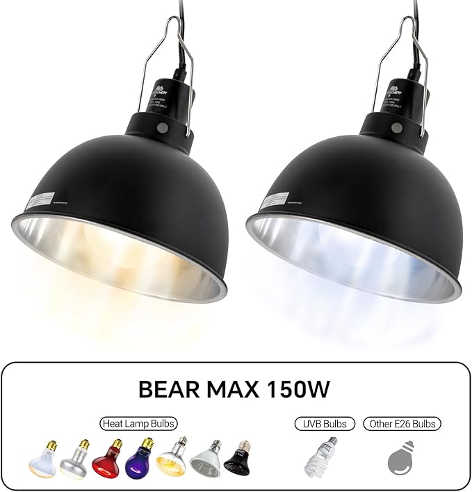 Reptile Dimming Thermostat with 2 pack 8.5in Dome Lamp Fixture