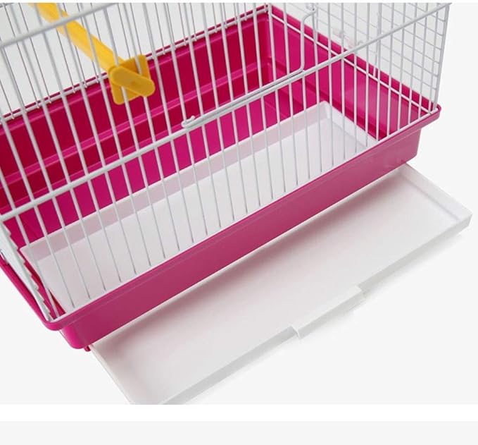 White Metal Bird Cages Hanging Stainless Steel Bird Carrier Thrush Pigeon Villa Travel Pet Cage, Black,Black，Black
