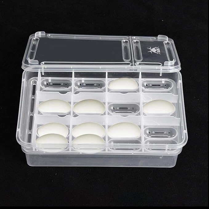 POPETPOP Compartment Transparent Breeding Box for Reptiles Snakes Turtles and Lizards Easy to Clean Incubator for and Animal Observation