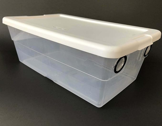 Vented Enclosure 6 Quart Vivarium Terrarium 4 Vent Container for Reptiles Isopods Set (Set of 3)