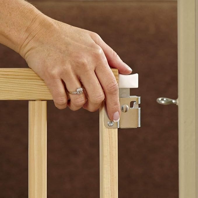 Toddleroo by North States - Extra-Wide Swing Wooden Baby Gate: Extra Wide Baby Gate for Large Openings - Adjustable 60 to 103 Inches Wide - 27 Inches Tall