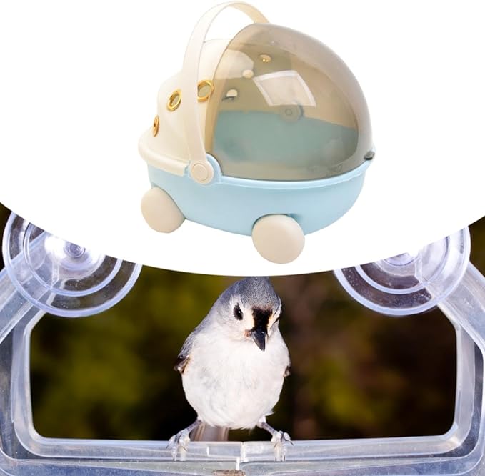 Heated Bird Carrier Bag Small Animal Carry Cage Adjustable Heating Speed Winter Warm Bird Nest House for Macaws Hiking, Blue