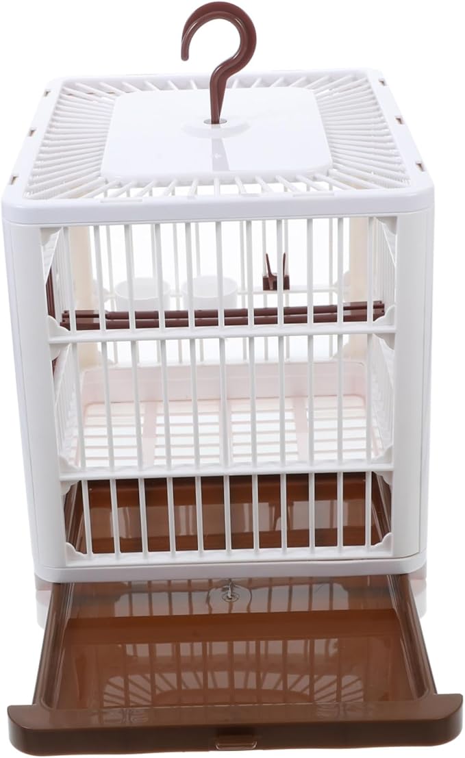 BESPORTBLE Portable Birdcage for Finch Budgie Travel Cage for Birds Parrot Small Cage Lightweight Perch Stand