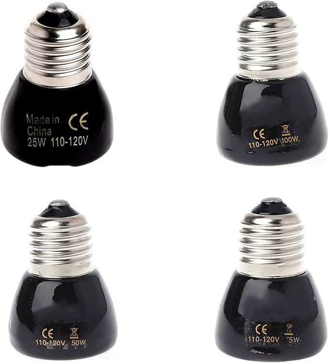 Heat Lamp Bulb Light Ceramic Heat Emitter for Brooder Snake 100W