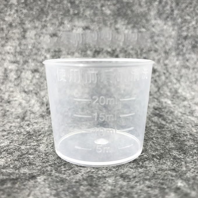 Toddmomy 30pcs Reptile Feeder Cups 20ml Plastic Measuring Feeding Bowls for Gecko Lizard Terrarium Use