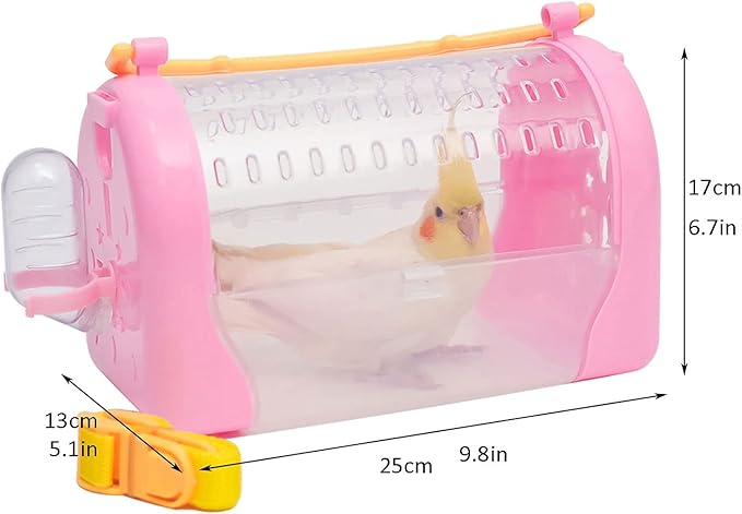Bird Travel Carrier Bird Travel Carrier,Clear View Carrying Cage,Breathable Lightweight Pets Birds Travel Cage Portable Breathable Lightweight Birds Travel Cage