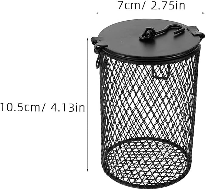 DOITOOL Reptile Heat Lamp Guard: Lamp Covers for Reptile Habitat - Metal Anti Scald Lampshade Shell - Terrarium Cage Light Guard Protector
