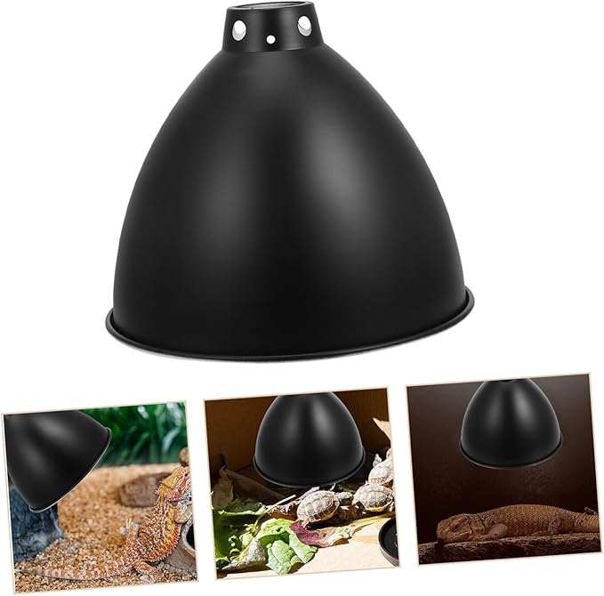 Mobestech Reptile Heat Lamp Shade Reptile Light Accessory Terrarium Supplies Easy Install Lamp Cover