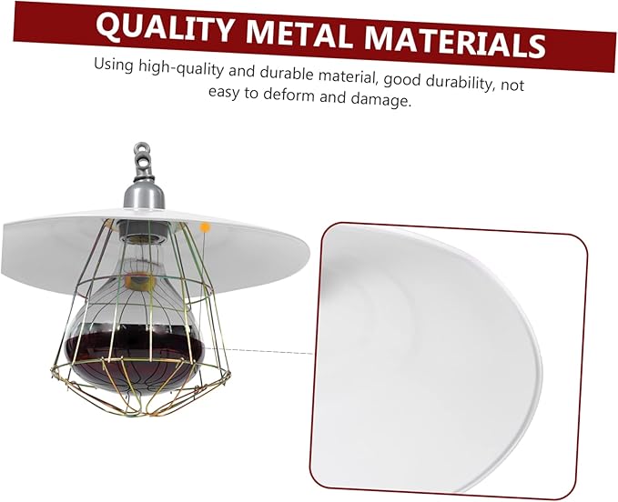 Kisangel 1pc Heating Lamp for Livestock and Reptile Pet Supplies Efficient Warmth for Incubators and Cages Net Design High Thermal Efficiency Random Random Color