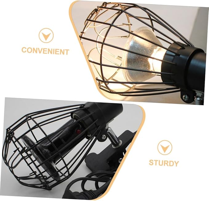 Happyyami 2pcs Reptile Lamp Covers - for Reptile Tanks Easy Installation -scalding for Bearded Dragons Lizards and More