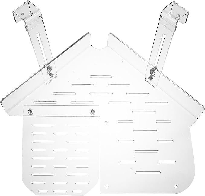 VANZACK Hanging Acrylic Turtle Basking Platform, Transparent Resting Terrace for Aquarium Habitat, Easy Installation, 11.41x8.66x9.44 Inches
