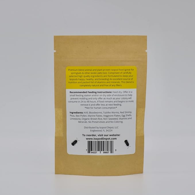 Iso Chow Variety Mix Blend 1.5 oz - Isopod Food & Springtail Food