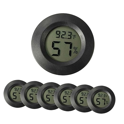 POPETPOP 14pcs Digital Tank Thermometer Hygrometer for Reptile Aquarium Mini Indoor Humidity Monitor Digital Display