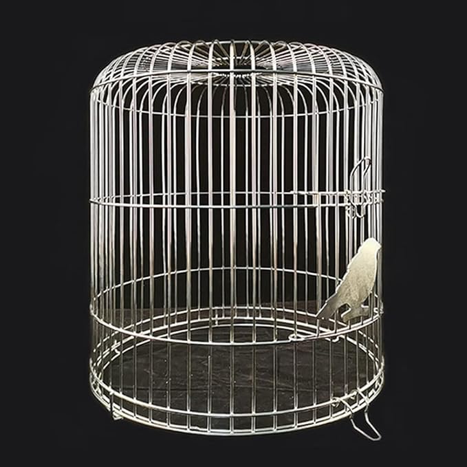 Round Birdcages Wall Hanging Bird Carriers Vintage Style Metal Flight Cage Portable Outdoor Bird House Carrier for Parrot,1pcs，1pcs