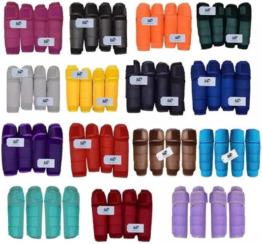 Full Cob Pony Horse Medicine Boots Brushing Boots Leg Wraps Protection Set of 2 and 4 Sports