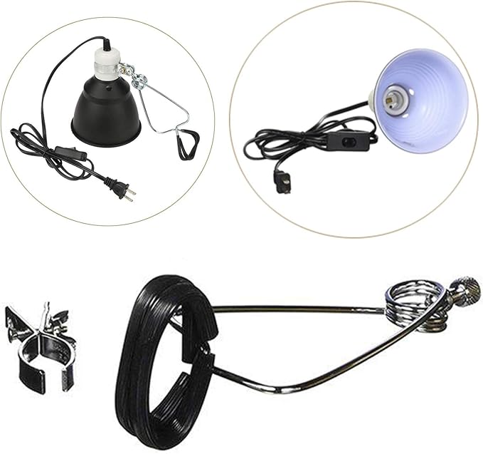 Metal Reptile Lamp Clamp Fixture Heating for