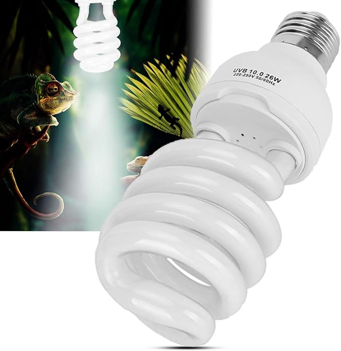 26W Energy Saving UVB Lamp, Reptile Sunlight Lamp 10.0 for Desert Type - Promotes Growth, Vitamin D3 Synthesis, Ideal for Lizards and Succulent Plants