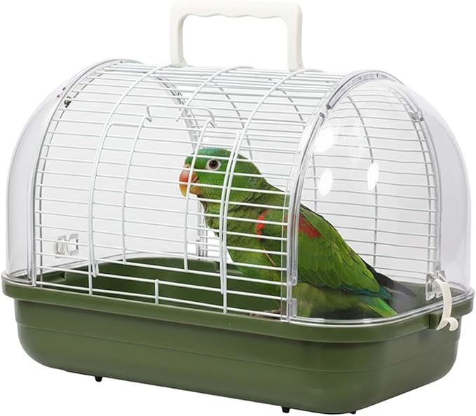 Travel Bird Cage | 12.59x8.66x8.26 Inch Cage for Birds | Bird Carrier | for Parakeet Canary Cockatiel Conure Bearded Dragon Safe Transport Indoor Outdoor Portable Pet Holder
