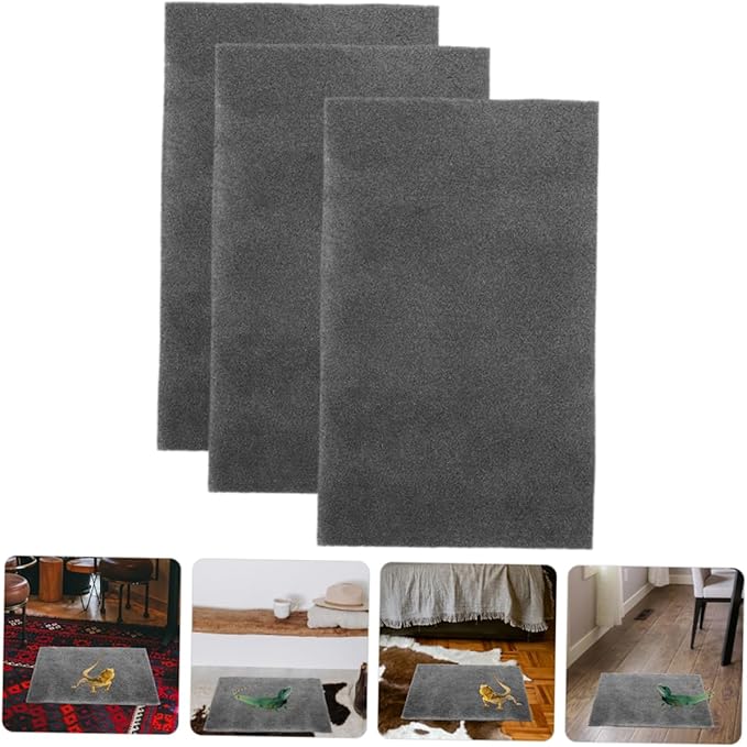 BESPORTBLE 3PCS Reptile Carpet Mat Water Absorbent Substrate for Tortoise Gecko Lizard Bearded Dragon Terrarium Bedding for Reptile Habitat
