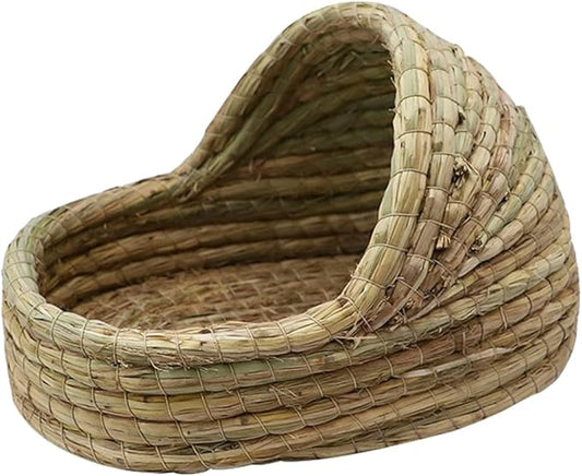 NOLITOY Rabbit Nest Rabbit Grass Bed Bedding House Bunny Grass Hamster Habitat Dwarf Hamster Cage Hamgers Mat Woven Mat Critter Cage Cava Bunny s Straw Chew