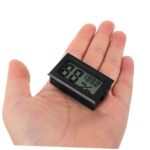 LIFKOME 4Pcs Mini Indoor Thermometer Hygrometer Digital Humidity Monitor for Greenhouse Garden Closet and Humidor Accurate Energy Efficient Measurement