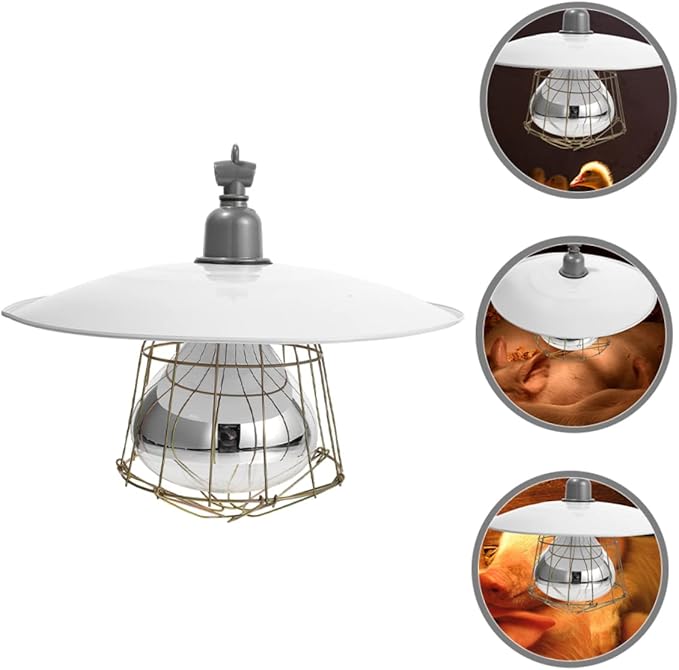 Sosoport Livestock Heat Lamp for Pets Poultry Heat Preservation Lamp Thermostat for Piglets Reptiles and Newborns Easy to Install Safe and Efficient Heating