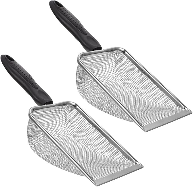 Toyvian 2pcs Bearded Dragon Scoop Litter Scooper Holder for Reptile Terrarium Heavy Duty Pooper Scooper