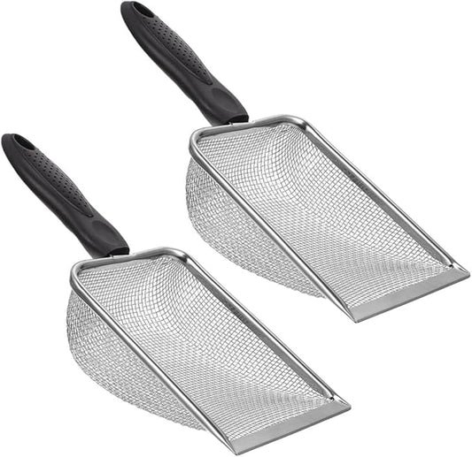 Toyvian 2pcs Bearded Dragon Scoop Litter Scooper Holder for Reptile Terrarium Heavy Duty Pooper Scooper