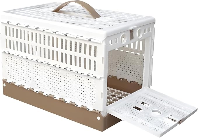 Small Bird Cage - Foldable Portable Carrier for Indoor Outdoor Transport, Yard Training, Competition, Lightweight Travel Bird Domestication Station for Parrots, Finches, Budgies 12.6x7.87x8.66 Inches