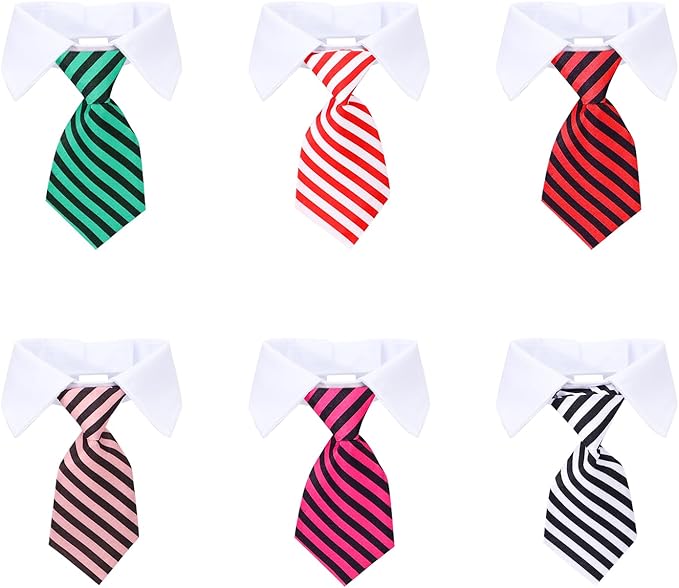 Segarty Cat Ties, 6PCS Pack Pet Tuxedo Costumes for Cats, Small Dogs, Puppy