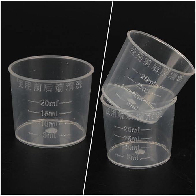 POPETPOP 30pcs Reptile Food Measuring Cups 20ml Reusable Washable Feeding Bowls for Gecko Lizard Terrarium Pet Supplies