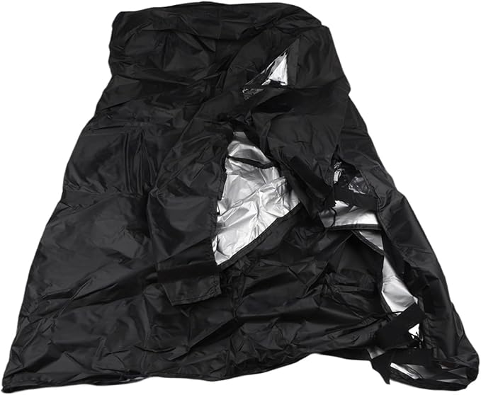 Triangle Rabbit Hutch Cover, Outdoor Guinea Pig Cage Protector, Heavy Duty 210D Oxford Cloth, Windproof Dust Cover with Clear Front Folding, Weather Resistant S(black 180x52x86cm)