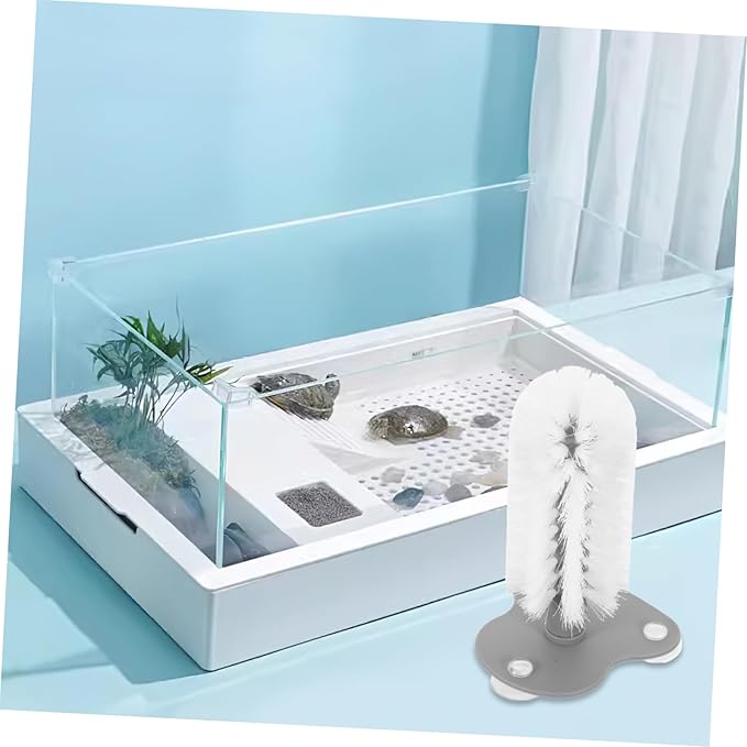 GALPADA Turtle Shell Cleaning Brush with Suction Cup Safe Turtle Scratcher Massager for Mud Removal and Aquarium Use Secure Suction for Comfortable Cleaning Experience